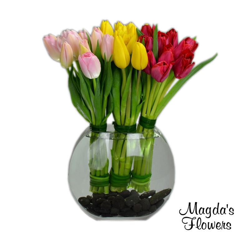 Bundles of Colorful Tulips - Order Flowers Online - Salinas Florist, Local Delivery - Magda's Flowers